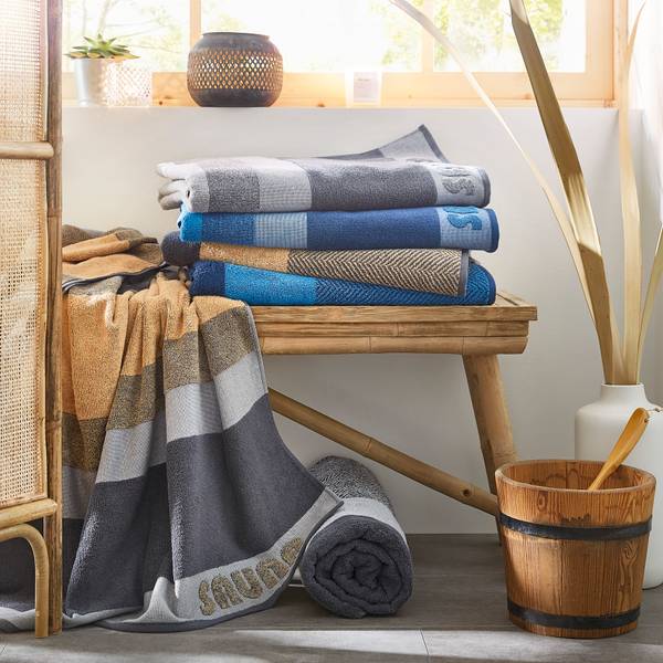 Saunatuch Sauna Stripe Silber