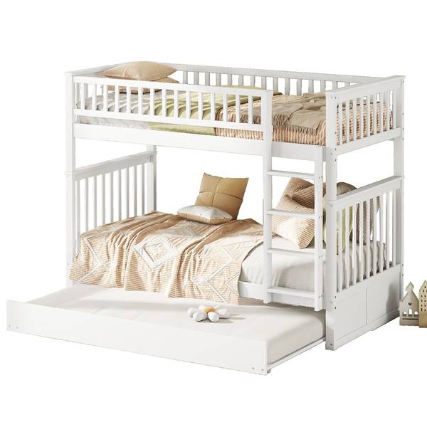Stockbett K-1296 Weiß - Holzwerkstoff - 95 x 160 x 205 cm