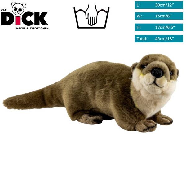 Kuscheltier Otter Braun - Kunstfell - 10 x 15 x 30 cm