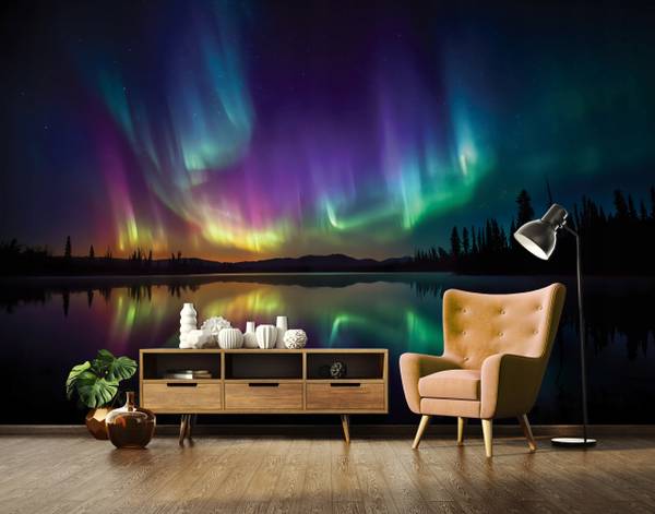 Fototapete Landschaft Nordlicht 16198VX 150 x 105 cm