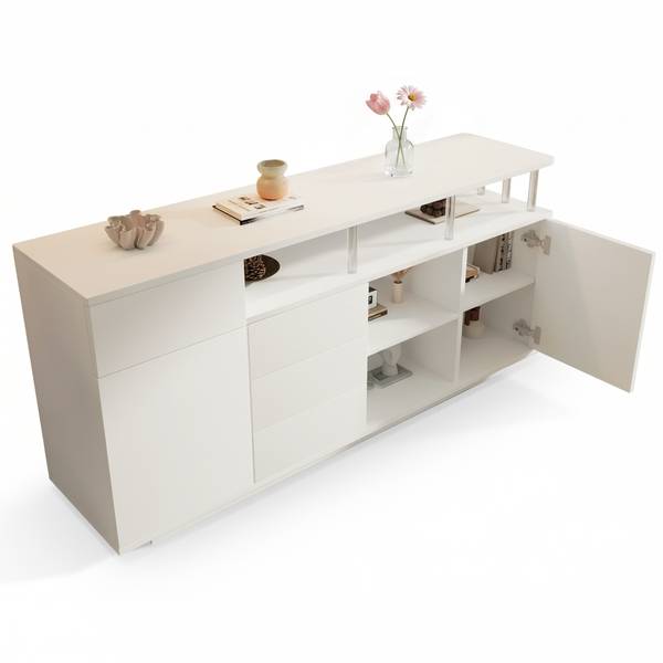Sideboard GLOWMU 506 Ⅳ Weiß - Holzwerkstoff - 160 x 75 x 40 cm