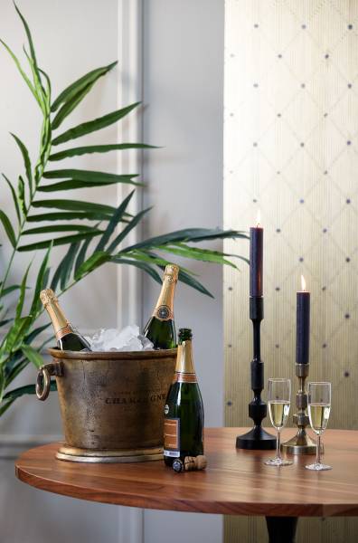 Champagnerkühler CRISTAL Braun - Metall - 25 x 25 x 39 cm