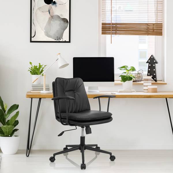 Bürostuhl SMALLO Schwarz - Flachgewebe - 59 x 94 x 59 cm