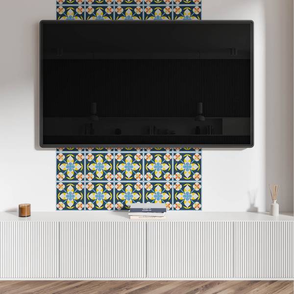 Vinylfliese BlumenHinte 20er-Set 20 x 20 cm