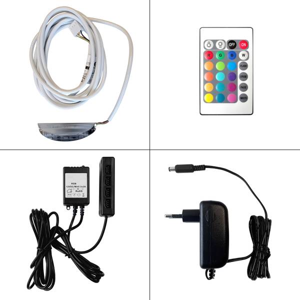 Today Schuhschrank RGB LED Hochglanz Weiß - Weiß