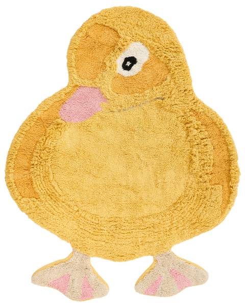 Tapis enfant DUCKIE Jaune - Fibres naturelles - 95 x 120 cm