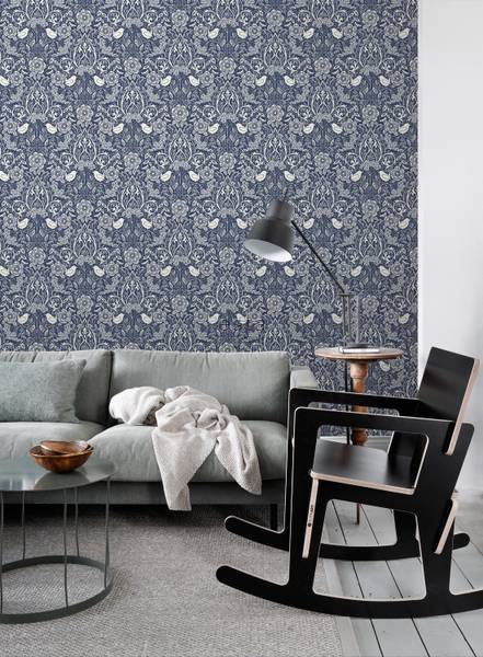 Tapete 139435 Blau - Fleece - 50 x 900 x 50 cm