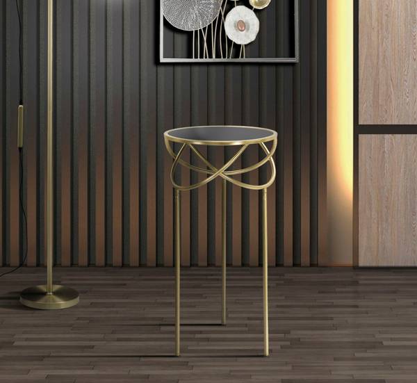 Beistelltisch Ring up Gold - Metall - 40 x 80 x 40 cm