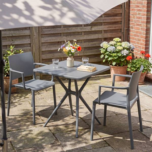 Gartensitzgruppe Pula (3-teilig) Lavagrau