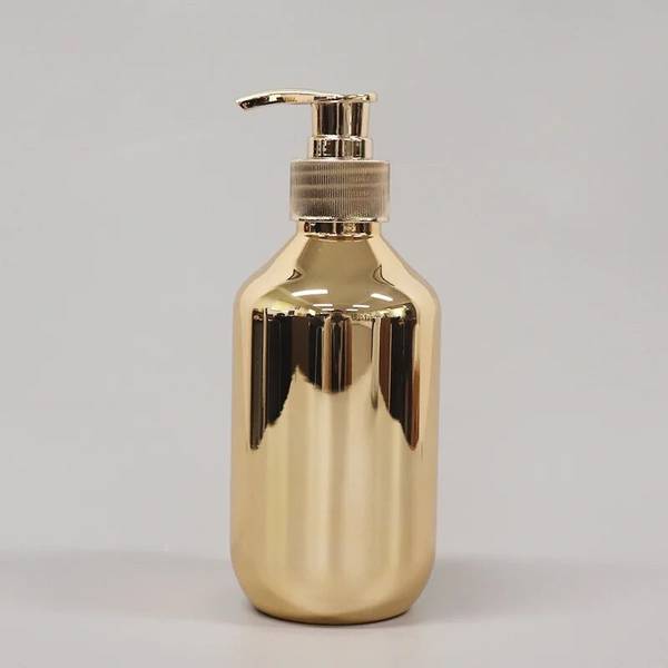 Zeepdispenser Glam goud - kunststof - 8 x 19 x 8 cm