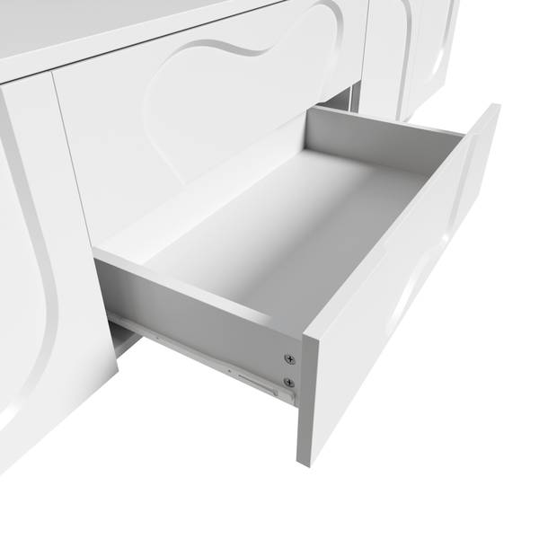 Tv-Lowboard AegisRylor Weiß - Holzwerkstoff - 180 x 42 x 40 cm