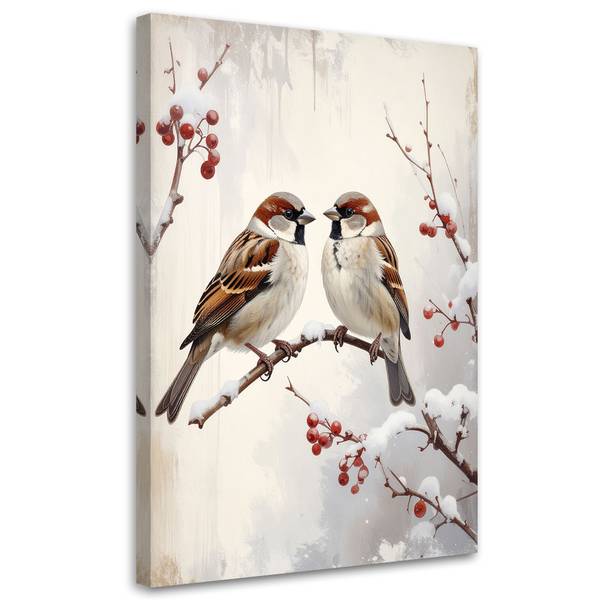 Canvas schilderij Winter 40 x 60 cm