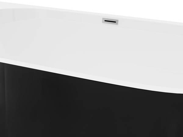 Vorwandbadewanne DIVINA Schwarz