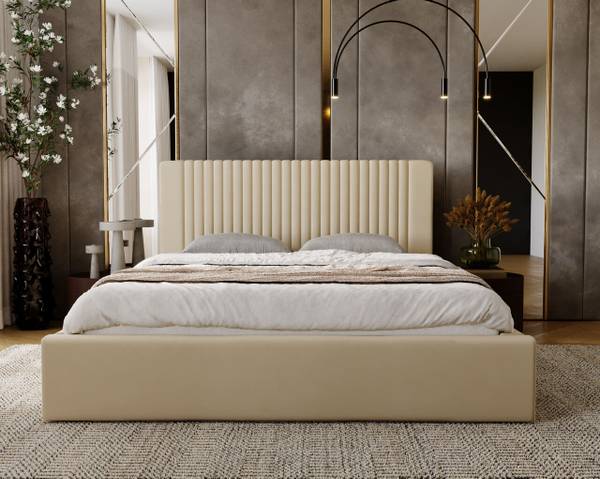 Polsterbett MALMO Beige - Liegefläche Breite: 200 cm