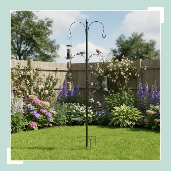 Vogelfutterstation 6-in-1 Grau