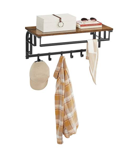 Wandgarderobe 100707 Braun - Stahl - 74 x 37 x 7 cm