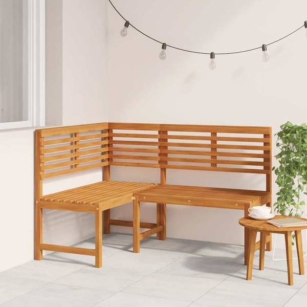 Hoekbank 3004504 bruin - acacia - 100 x 91 x 140 cm