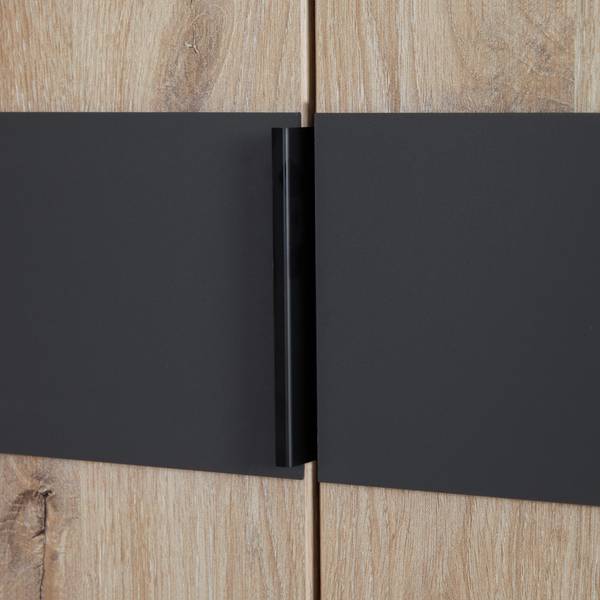 Drehtürenschrank BERGAMO Braun - Grau - Holzwerkstoff - 225 x 208 x 58 cm