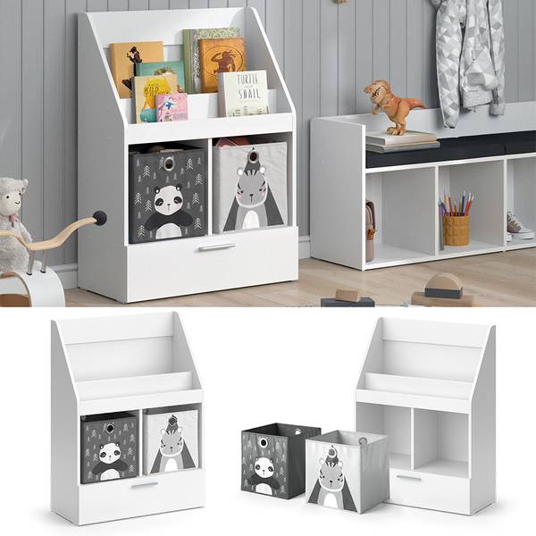Kinderregal Luigi 39445 Weiß - Holzwerkstoff - 72 x 97 x 32 cm