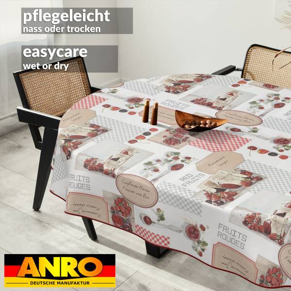 Wachstuchtischdecke Sommer mit SAUM Tiefe: 240 cm