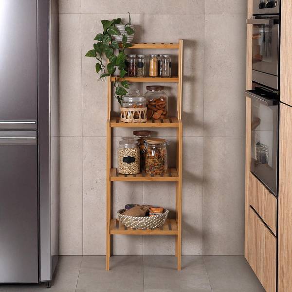 Badezimmerregal 15810076 Beige - Holzverbundwerkstoff - 28 x 110 x 36 cm