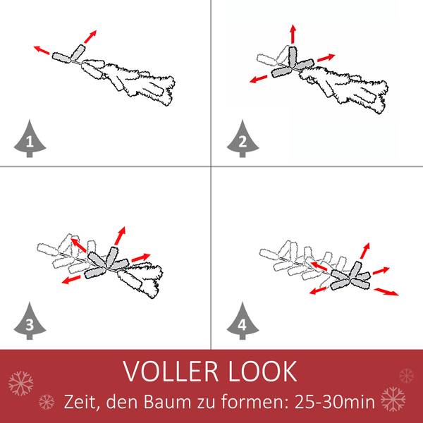 Weihnachtsbaum 830-354V03 Grün - Kunststoff - 90 x 180 x 90 cm