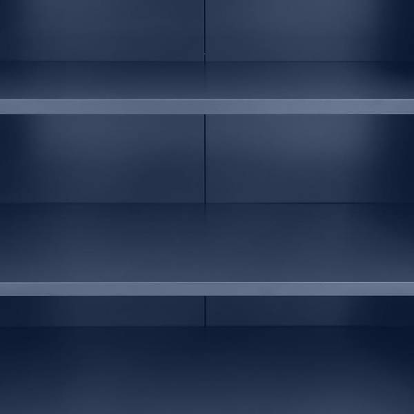 Nischenregal LUKA Blau - Stahl - 35 x 90 x 80 cm