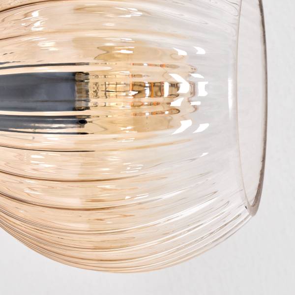 Stehlampe Cesaro Gelb - Aluminium - Klarglas - 36 x 160 x 95 cm