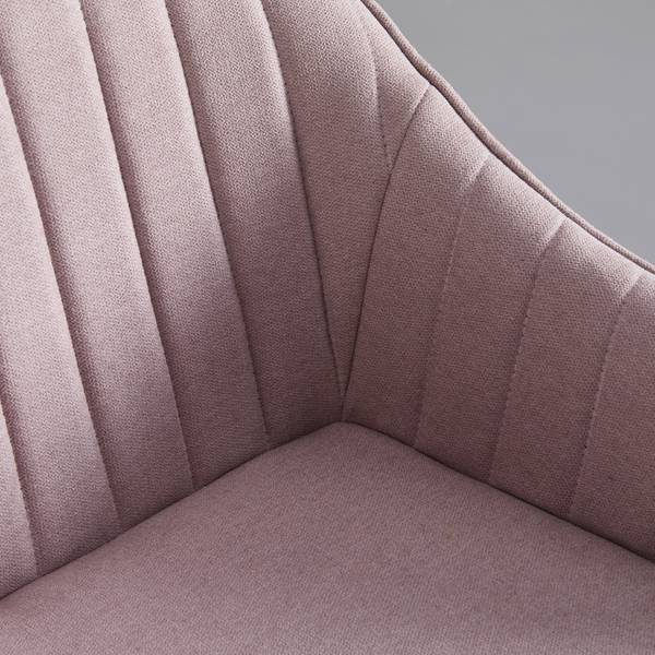 Barhocker LEONIE Pink - Metall - Massivholz - Textil - 55 x 106 x 56 cm