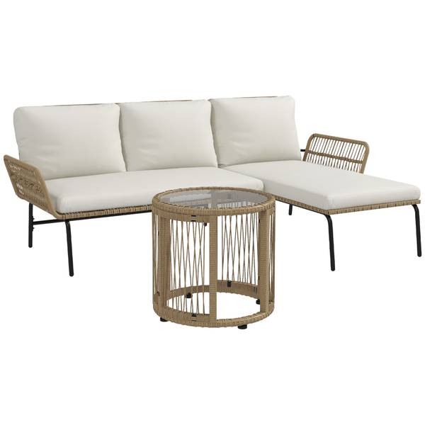 Modulaire bank 860-329V00CW wit - polyester - ijzer - 79 x 75 x 122 cm