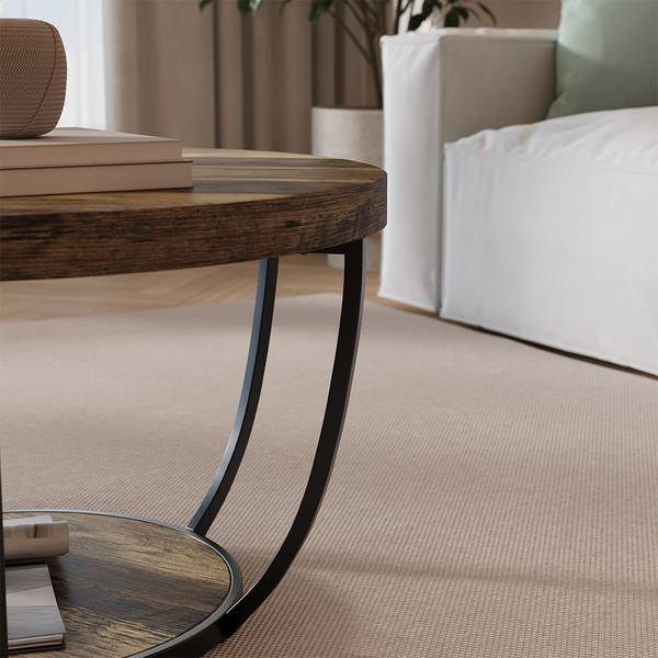 Table basse Arvina 56649 Marron - Bois manufacturé - 80 x 44 x 80 cm