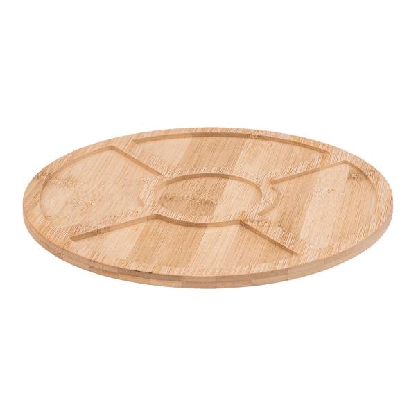 Snack Set mit Tablett 188895 Braun - Porzellan - 27 x 27 x 27 cm