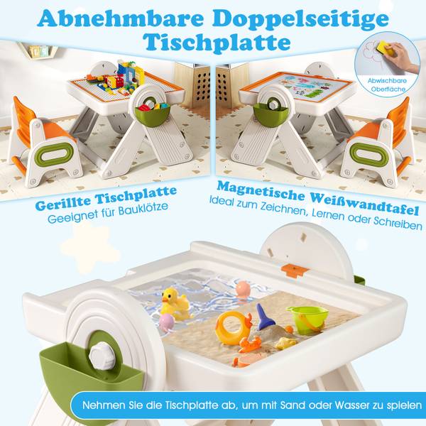 Kunststaffelei-Set TK32521 2-tlg. Orange - Kunststoff - 67 x 58 x 82 cm