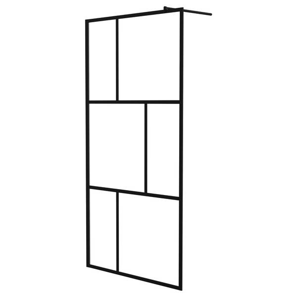 Duschwand 3006480 Schwarz - Breite: 100 cm