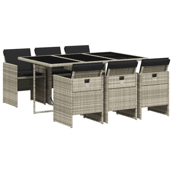 Garten Essgruppe 3033270-4 (7-teilig) Hellgrau