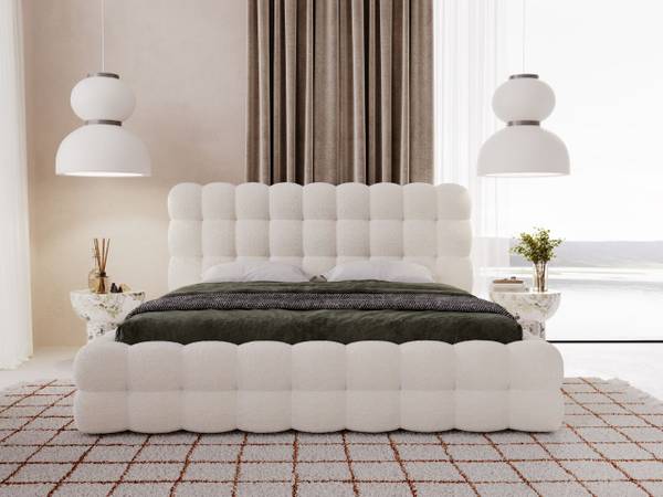 Polsterbett TWIST Creme - Cremeweiß - Liegefläche Breite: 180 cm