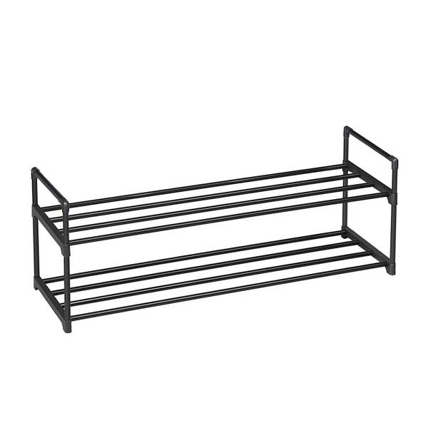 Schuhregal Schwarz - Metall - Kunststoff - 30 x 33 x 92 cm