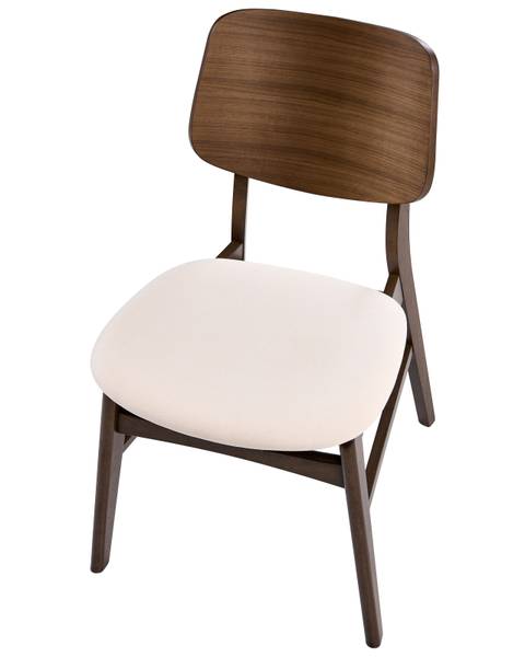 Stuhl MAYER 2-tlg Braun - Weiß - Textil - 50 x 80 x 59 cm
