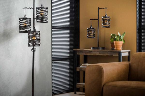 Vloerlamp ALMAS zwart - metaal - 37 x 150 x 29 cm