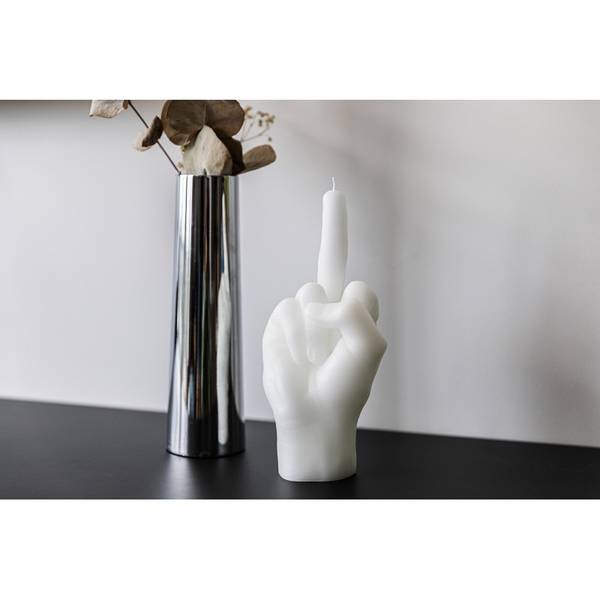 Bougie Majeur Blanc - Cire - 9 x 22 x 8 cm