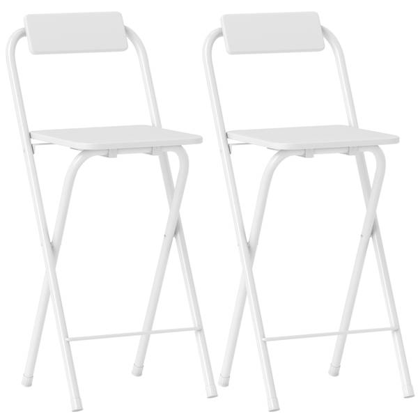 Barhocker 83A-242V00WT Weiß - Metall - 37 x 87 x 45 cm