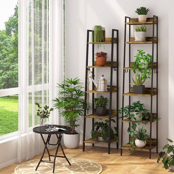 Standregal Sylvia Schwarz - Eiche - 41 x 187 x 36 cm