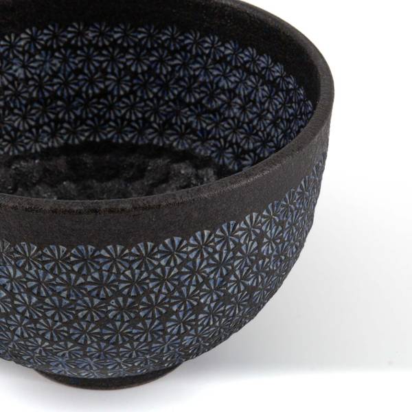 Matcha-Schale NANBAN MISHIMAZUME Chawan Schwarz - Keramik - 12 x 1 x 12 cm