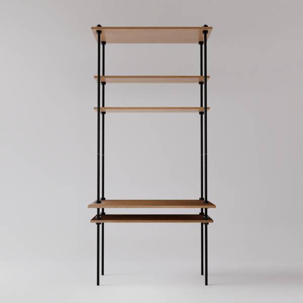 Schreibtisch  64578 Braun - Metall - 85 x 185 x 53 cm