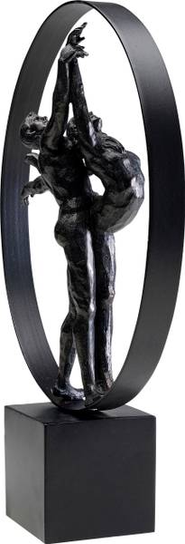 Deko Objekt Dancers Circle Schwarz - Stahl - 35 x 46 x 11 cm