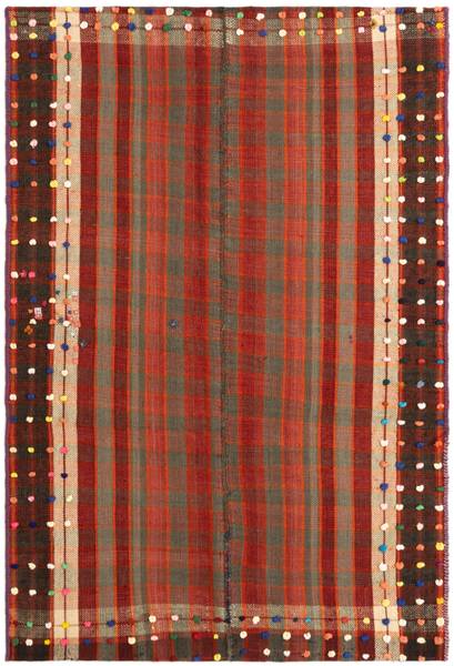 Tapis Jajim CXIII Rouge - Laine - 138 x 1 x 204 cm
