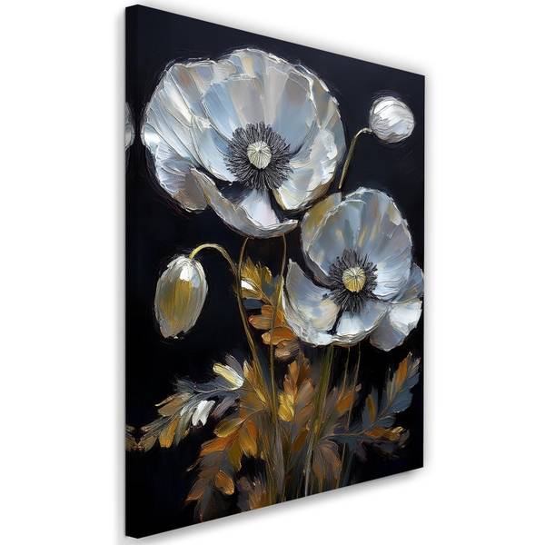 Canvas schilderij Bloemen 60 x 90 cm