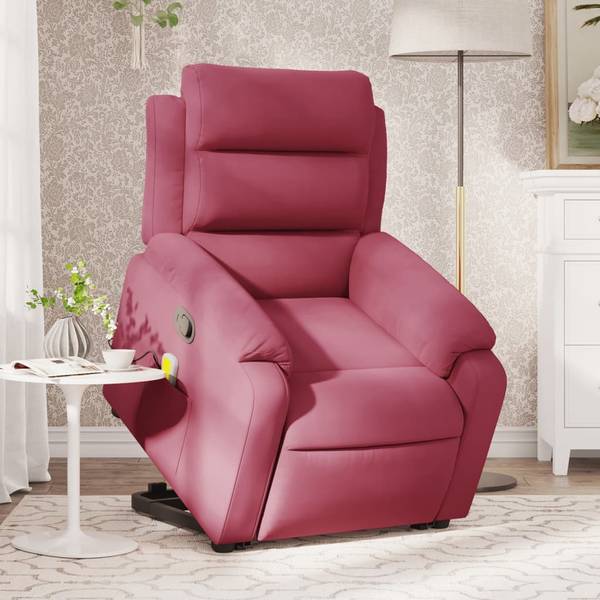 Massagesessel mit Aufstehhilfe 3032395-2 Rot - Rotbraun