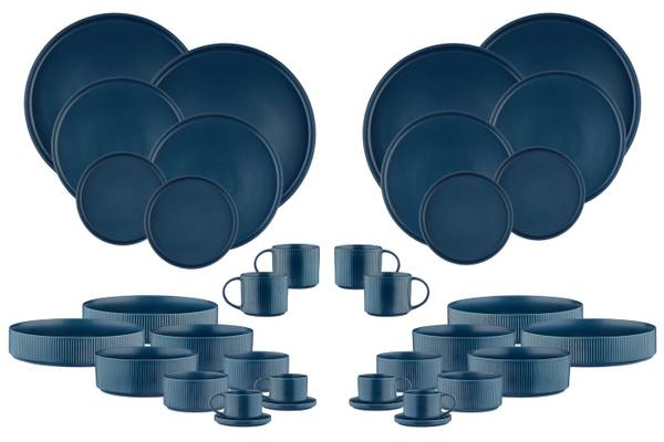 Serviesset SCANDI 36-delig blauw