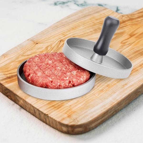 Burgerpresse 121103 Grau - Aluminium - 12 x 8 x 12 cm